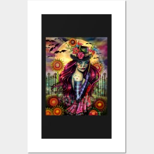 Sugar Skull Girl Fantasy Artwork by Molly Harrison Posters and Art